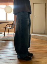 [unisex] Ryuaf Washing Wide Denim Pants
