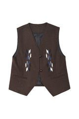 Navajoエンブロイダリーベスト (brown)