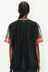 カラーブロックメッシュパネルスポーツTシャツ