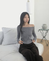 Linko Twisted Slim Fit Off-Shoulder Knitwear
