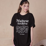 マルチーズアーカイブライングラフィック半袖Tシャツ
