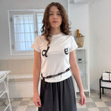 d e logo T-shirt (white)