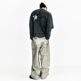 Stars Camouflage Cotton Pants Beige