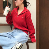 [BELLIDE MADE] ケーブルハーフジップアップニットウィズペンダント