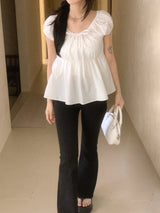 Sugar Lace Babydoll Puff Blouse
