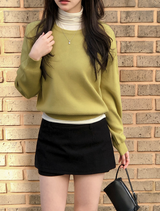 Winter Daily Mood Basic Round Knit (6color)