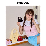 muva. スーパー ミニ トライアングル ライスボール バッグ クロスボディ ポーチ