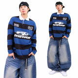 Oversized Old-School Stripe Polo Shirt