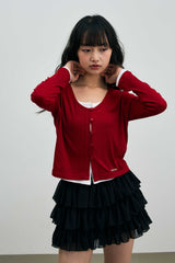 MINI HEART CANCAN SKIRT PANTS / BLACK
