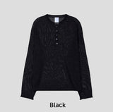Aerin See-through Henley Neck Knit