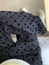 Poky Dot Embossed Velvet Long Pants (4c)