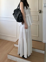Plain Can Can Long Skirt (2 colors)