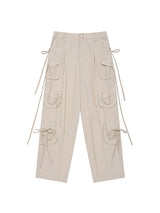 STRING SHIRRING POINT CARGO PANTS [IVORY]