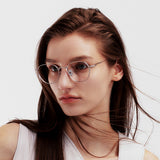 Knouun Round titanium glasses CODE. 102. B Silver N Gold
