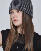 STUD LINE BEANIE_GREY
