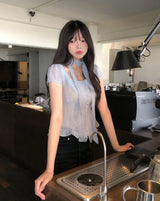 デルレ シアー リンクル ブラウス