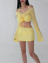 Lemon 4PS Cover-Up Bikini Set