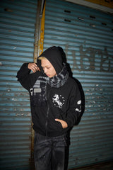 ウールマフラー BLACK