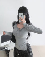 [MADE] TAS Side Slit Long Sleeve Top