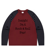 ROCK STAR RAGLAN STRIPE LS TEE