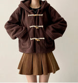 Fling fleece hood tteokbokki coat