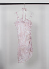 MARBLE SHIRRING DRESS