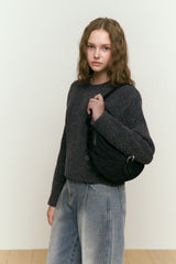 COLLECTION ROUND NECK KNIT [CHARCOAL]