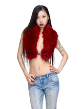Red Fur Scarf