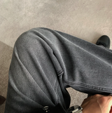  Lebey Daily Back Banding Wide Denim Pants