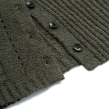 RIBBED OFF-SHOULDER KNIT(CHARCOAL KHAKI)