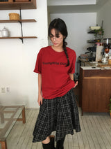 Rambo check midi skirt (2color)