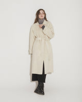 WOOL BALMACAAN COAT [IVORY]