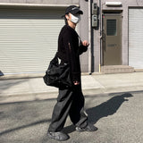 バックプリントストライプサンジデニムバンドパンツ