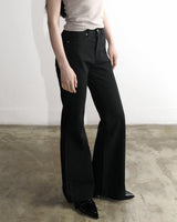 Metal Triclipse Regular Fit Bootcut Cotton Pants Black
