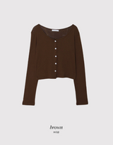 [SHOPPERMADE] Sucre Cotton Eyelet Crop Cardigan (5color)