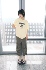 Vintage Military Capri Cargo Pants (Washed Beige)