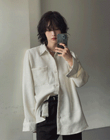Arrow brooch tweed shirt
