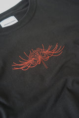 Hierarchy Studios - Flowers Wide Spider Lily Oversized T-shirt Black