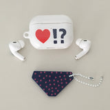 Heart polka-dot red glossy AirPods case