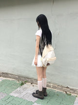vintage two-tone backpack