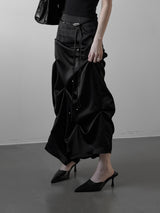 Glopin Drape Satin Skirt