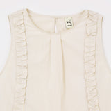 Cream Ruffle Mini Dress