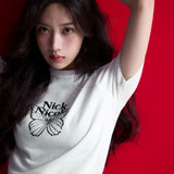 MINI BUTTERFLY SIGNATURE HALF KNIT_BLACK WHITE