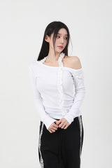 Frill Long Sleeve T-shirt