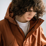 Nylon RIB Flash Line Jacket - BRICK