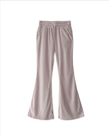 [♡MADE♡] puppy velour hip lettering slim bootcut pants