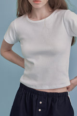 ラベルベーシックTシャツ_white