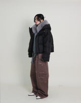 アウトストリングウィンターハイネックダックダウンパッド入りジャケット (Light Padded)