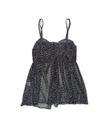 leopard shirring ops (2colors)