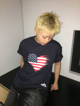 09 フラッグ セミクロップド ショートスリーブ Tシャツ(4c)